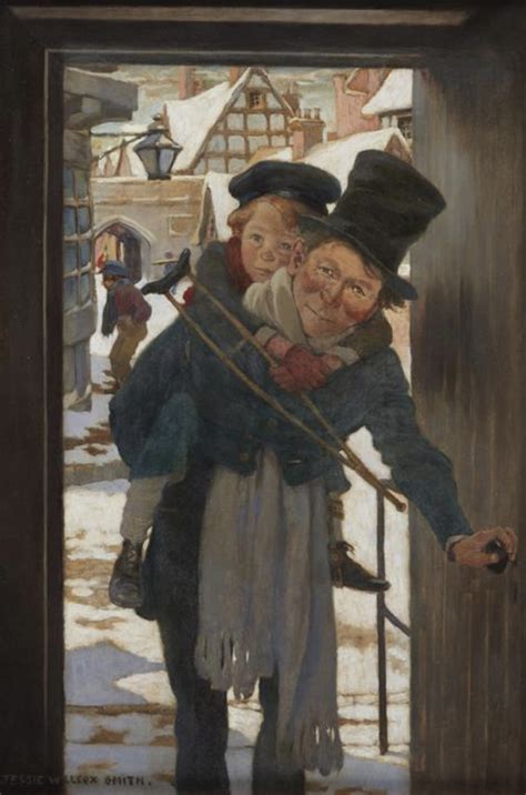 Bob Cratchit And Tiny Tim By Jessie Willcox Smith American 1863