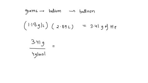 Solved The Density Of Helium In A Balloon Is G L If A Balloon