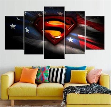 Superman Logo Wall Art Canvas Decor Printing – CA Go Canvas