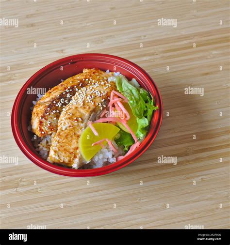 Asian Japanese Food Salmon Teriyaki Stock Photo Alamy