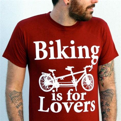 Biking Love Tee Cranberry American Apparel T Shirt