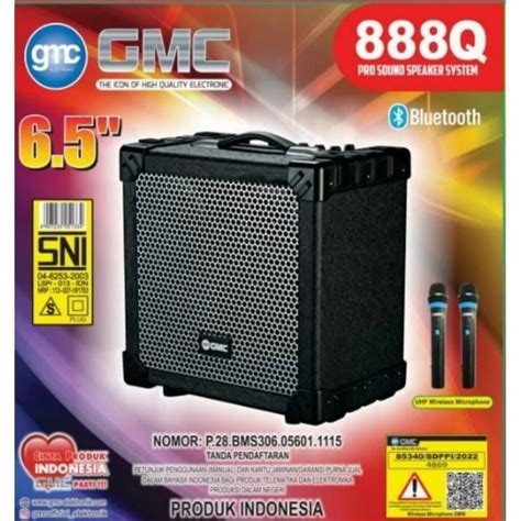 Jual Speaker Bluetooth Gmc 888Q Original Free 2 Mic Wireless Shopee