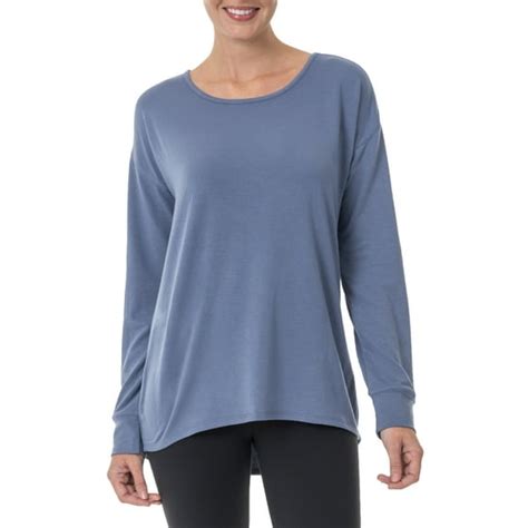 Danskin Now Danskin Now Womens Long Sleeve Lattice Back Hi Lo Yoga T