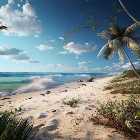 Premium Ai Image 3d Rendered Photo Of Beach