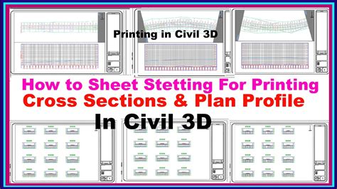 How To Sheet Stetting For Printing Cross Sections Plan Profile In