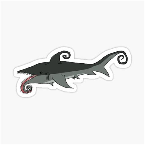 "Buzzsaw Shark" Sticker by gobygal | Redbubble