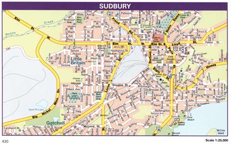 Sudbury Canada City Map Large Printable Tourist Map Sudbury Downtown