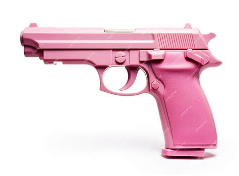 Premium Photo Pink Gun On White Background