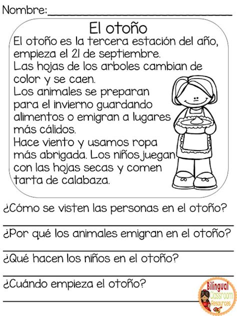 4 FREE No Prep Reading Comprehension Passages in Spanish - Get ...