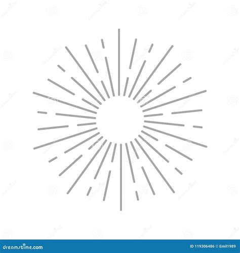 Sun rays icon stock vector. Illustration of shape, light - 119306486