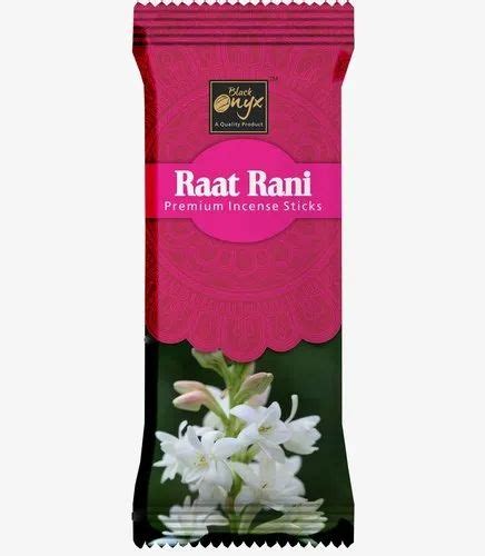 Black Onyx Raatrani Premium Incense Sticks Agarbatti Pack Of 36 Pouch