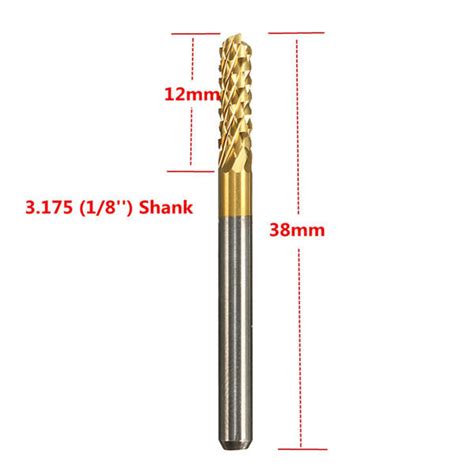 Drillpro Db M Pcs Mm Titanium Coated Carbide End Mill Engraving