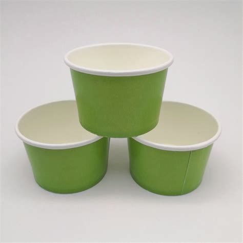 Biodegradable Ice Cream Paper Cup With Dome Lid China Single Wall