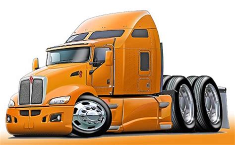 Cartoon Semi Truck Drawings