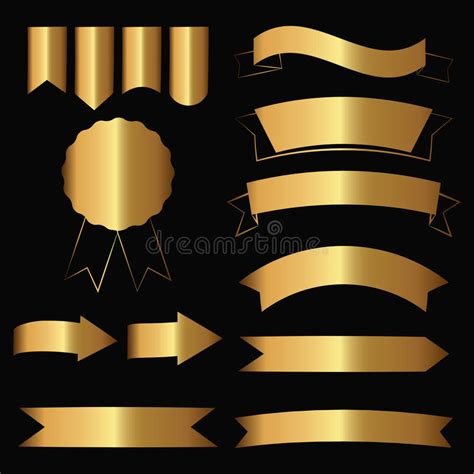 Gold Ribbon Stock Vector Illustration Of Radiance Illumination 76963309