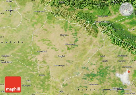 Satellite Map of Yamunanagar