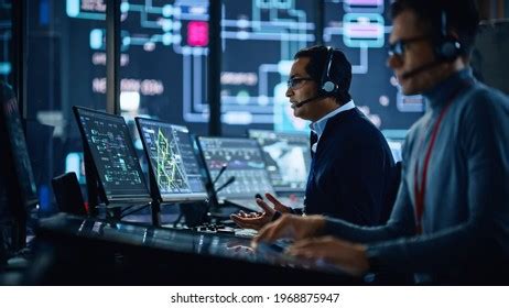 portrait professional technical support specialist working stock photo