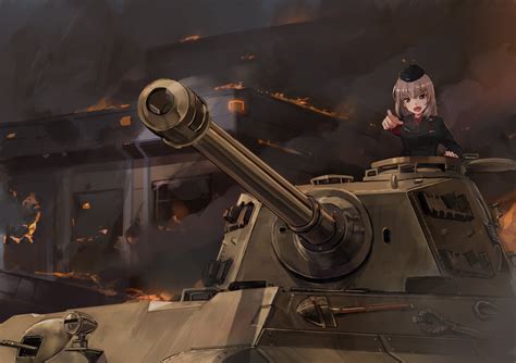 Download Erika Itsumi Anime Girls Und Panzer Hd Wallpaper By Akasa Ai