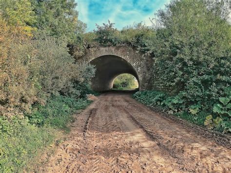 Premium Photo Railway Bridge Crossing The Tunnel Under The Railway Is