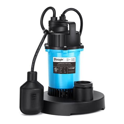 BOMGIE 1/2 HP 2980 GPH Submersible Sump Pump, Clean/Dirty Water Pumps