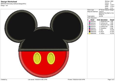 Mickey Mouse Ears Applique Design 3 Sizes Instant Download - Etsy