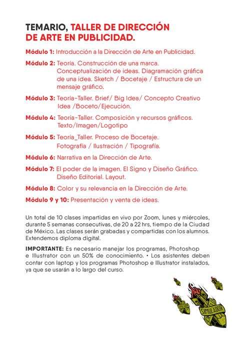 La Escuela De Creativos Publicitarios On Twitter Temario Taller De