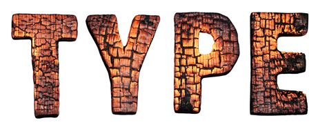 Burning Wood Typeface On Behance