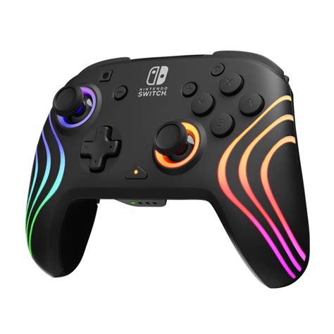 Nintendo Switch Black Afterglow Wave Wireless Controller With Motion Pdp Pdp Gaming