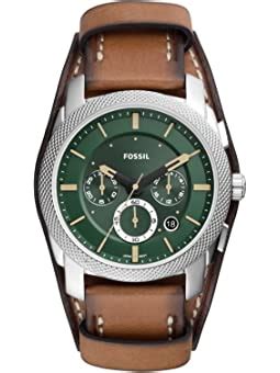 Fossil Ch2565 Cuff Chronograph Leather Watch Brown Leather Band Tan