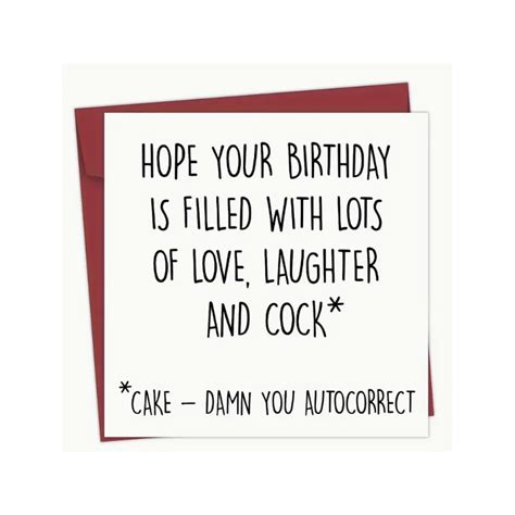 Hope Your Birthday Is Filled With Cock Card