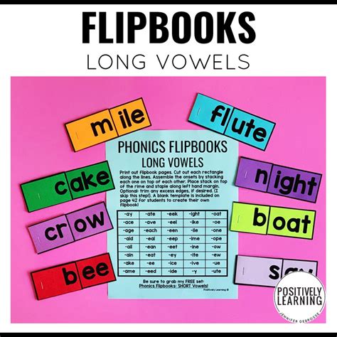 Long Vowel Flipbooks Positively Learning