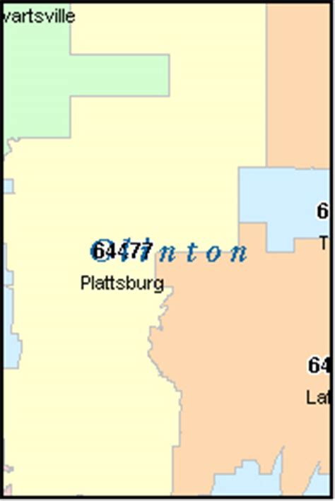 PLATTSBURG Missouri, MO ZIP Code Map Downloads