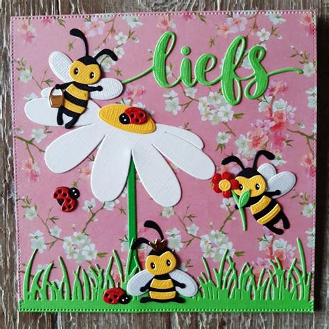 Marianne Design Cards Bee Cards Ladybug Stampin Up Kittens Pikachu