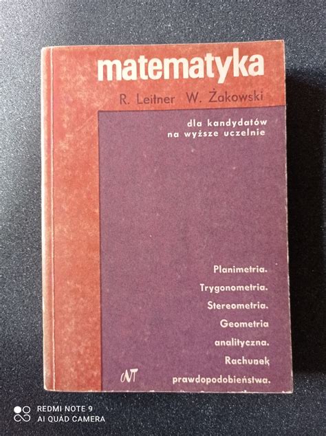 Matematyka Dla Kandydat W Na Wy Sze Leitner Bi Goraj Kup Teraz Na