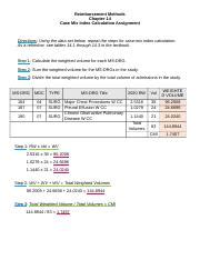 Cmi Calculation Assignment Docx Reimbursement Methods Chapter Case