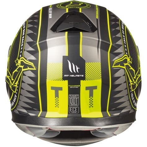 Casco Moto Integrale Mt Helmets Thunder Sv Isle Of Man A Nero Opaco