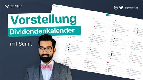 Der Dividendenkalender Zugriff Auf Mehr Als Dividendentitel