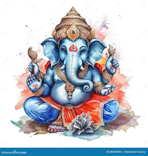 Ilustra O De Lord Ganesha Para Ganesh Chaturthi Fundo Gerada Por