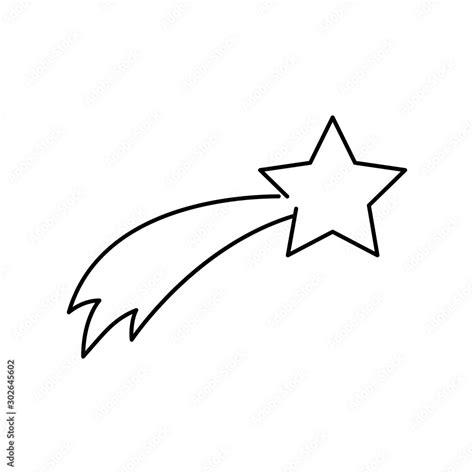 Símbolo estrella de belén con icono lineal en color negro Stock Vector