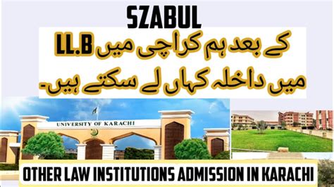 After Szabul Leading Law Institutions In Karachi Ku Federal