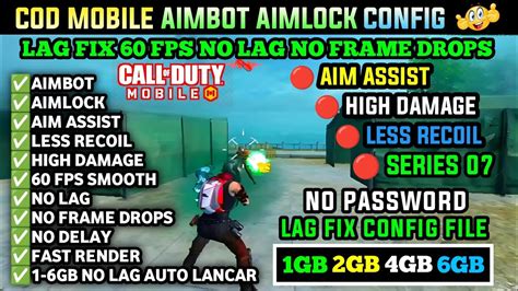 Cod Mobile Season Config File Aimbot Aimlock Lag Fix Fps