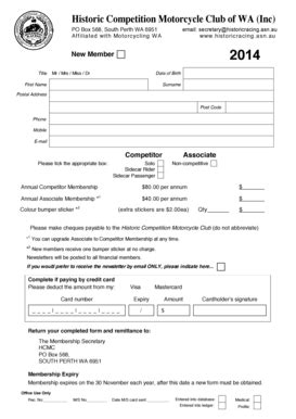 Fillable Online Members Iinet Net Club Membership Application Form