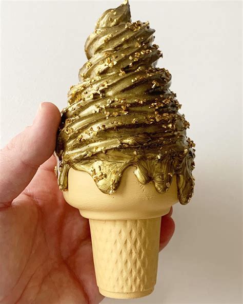 Golden Ice Cream Cone Logo