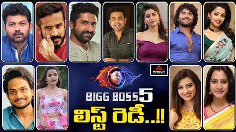 Bigg Boss 5 Telugu Contestants List Bb5 Telugu Contestants Bigg