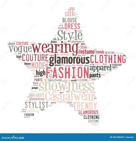 Fashion Keywords Tag Cloud Vector Illustration Stock Vector