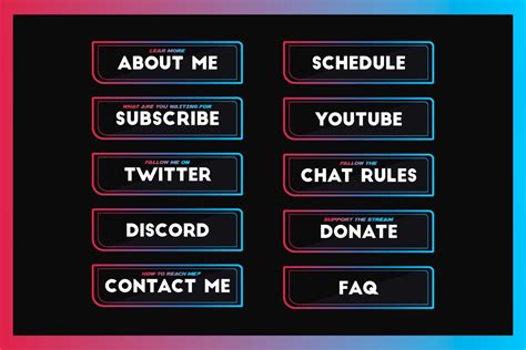 twitch panel design | Youtube design, Twitch, Design