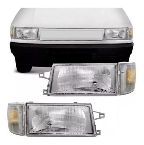 Kit De 2 Opticas Y 2 Faros De Giros Aplicables A Fiat Uno Duna Duna