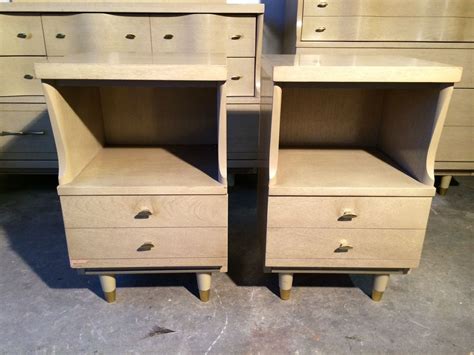 Pair Of Vintage Modern Blonde Nightstands Furniture Modern Vintage