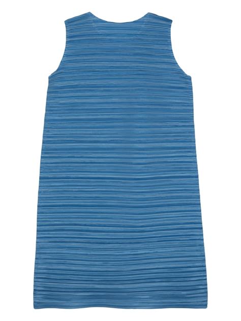 Pleats Please Issey Miyake Sheer Bounce Pliss Midi Dress Blue Farfetch