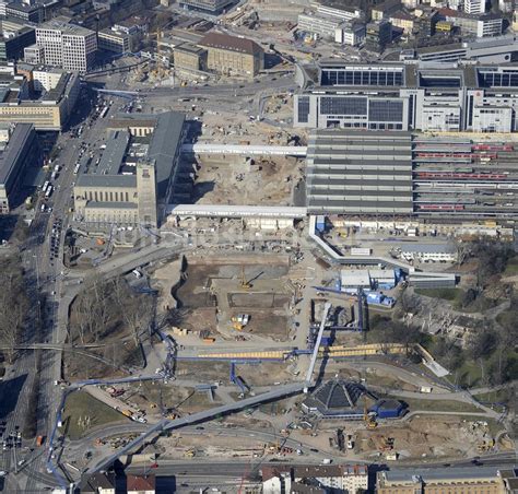 Luftaufnahme Stuttgart Baustelle Am Stuttgarter Hauptbahnhof In Baden